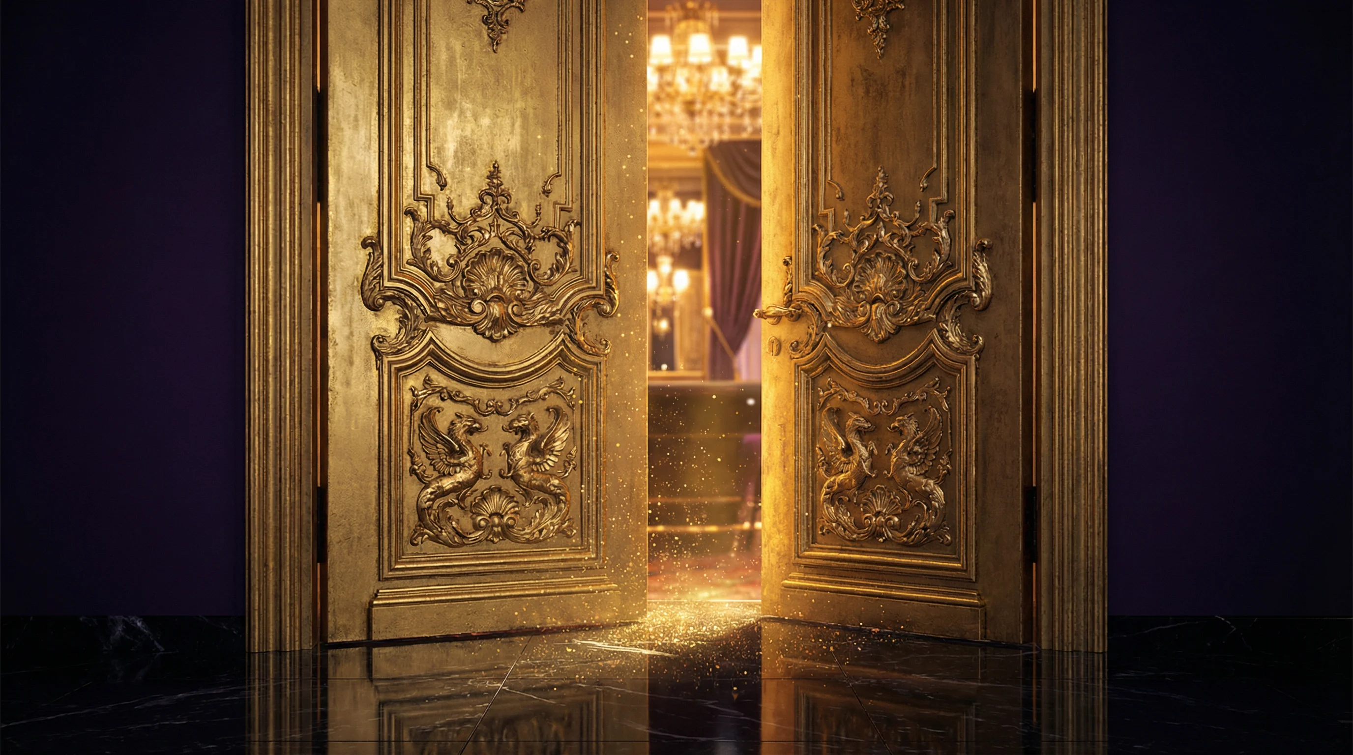 非凡娱乐 - VIP幻影门廊金色大门